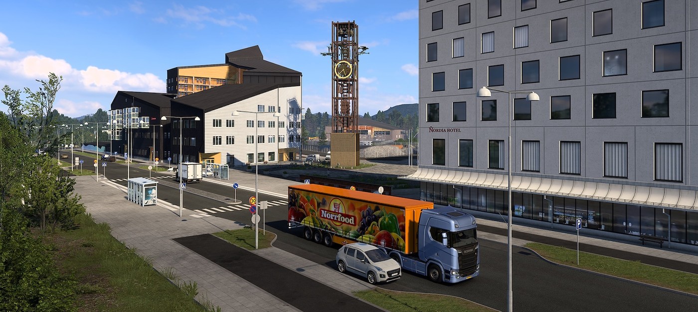 Разработчики Euro Truck Simulator 2 показали кадры скандинавского дополнения с гигантской шахтой-депо