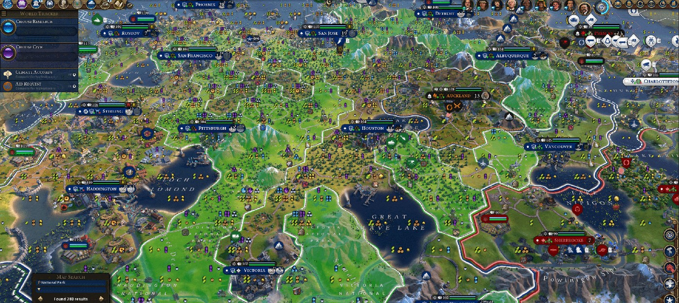 Игрок Civilization 6 построил рекордные 70 национальных парков в своей империи