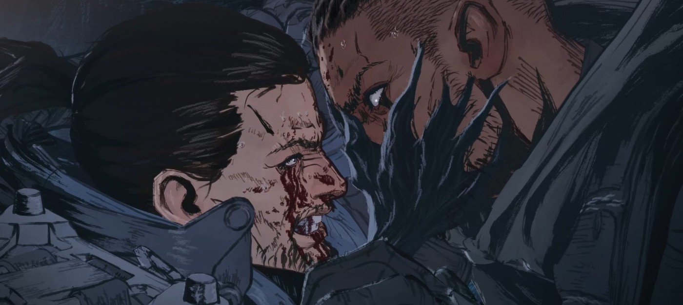 Эпичная схватка и странный мужчина с симбиотом в первом трейлере аниме по Death Stranding