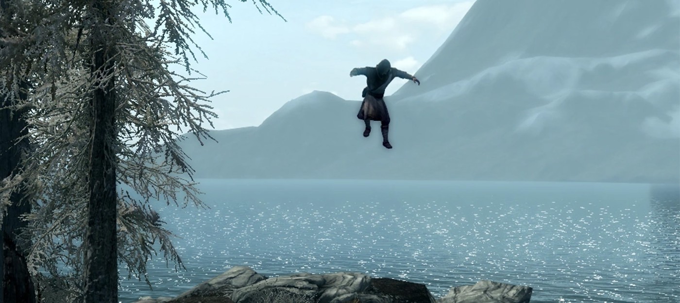 Загадочный волшебник Skyrim воссоздал печально известный эксперимент с полетом из Morrowind