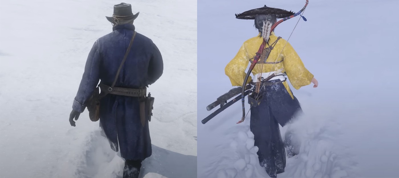 Ghost of Yotei сравнили с Red Dead Redemption 2 по графике и физике – новая игра уступает шедевру Rockstar