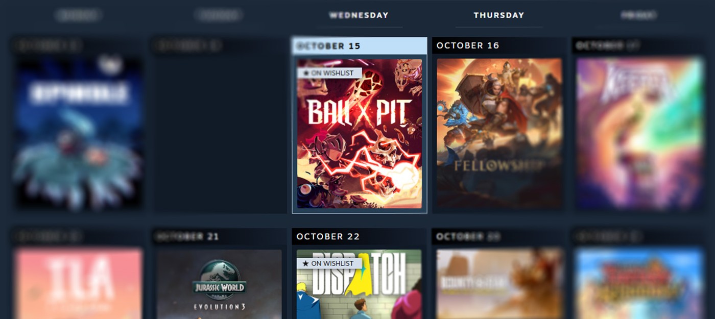 Личный календарь релизов Steam предлагает новый удобный способ поиска игр
