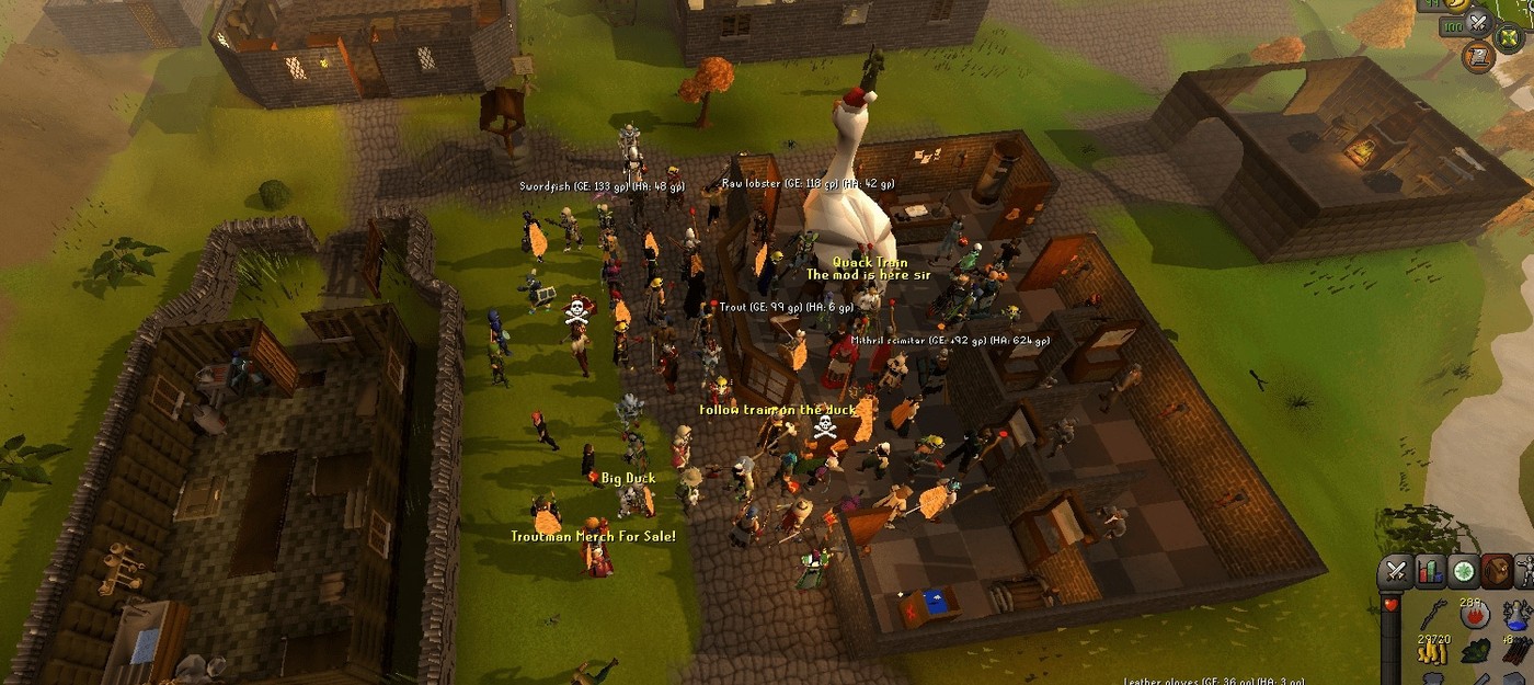 Игрок Old School RuneScape пытается съесть более 500 тысяч форелей, и он может оказаться гениальным манипулятором рынка
