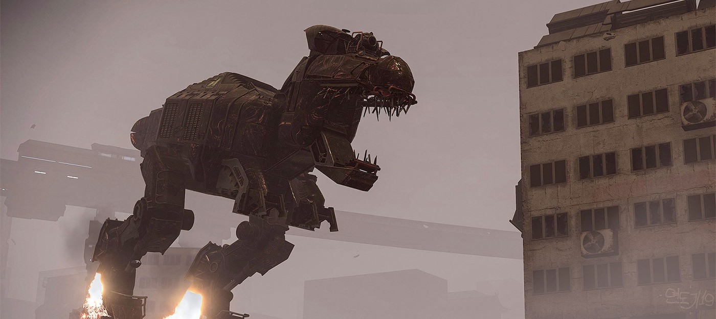 Crossout получила хэллоуинские режимы с гигантским механическим ящером