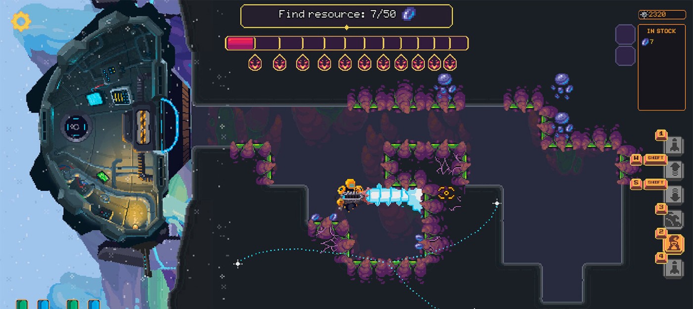 Вышел майнинговый рогалик Wall World 2 с робопауком и процедурной генерацией