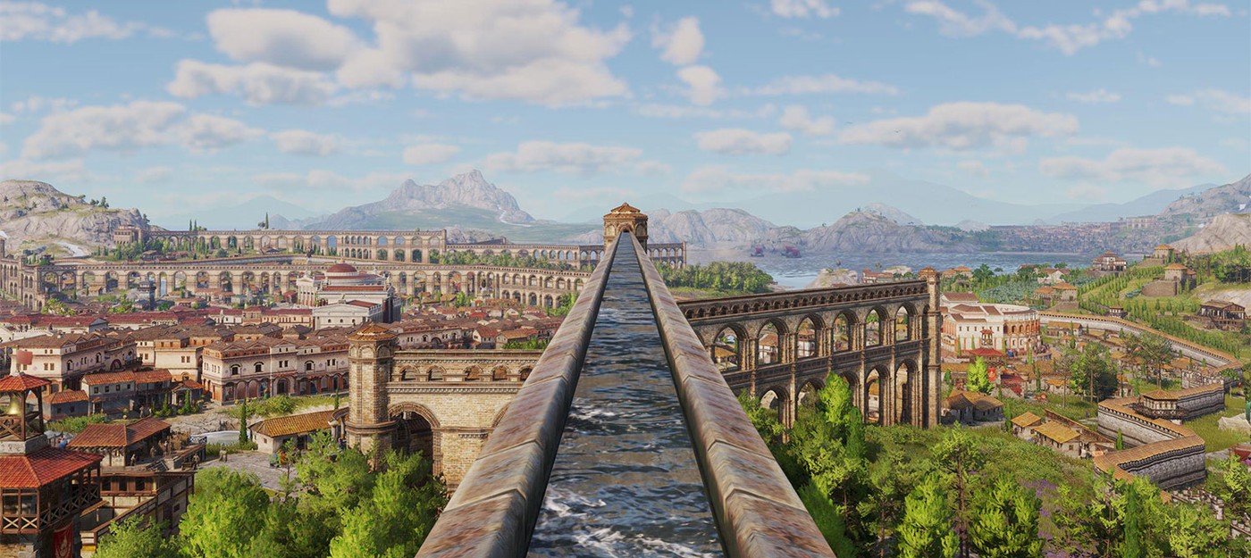Градостроители в Anno 117 обнаружили что по акведукам можно кататься как на водных горках