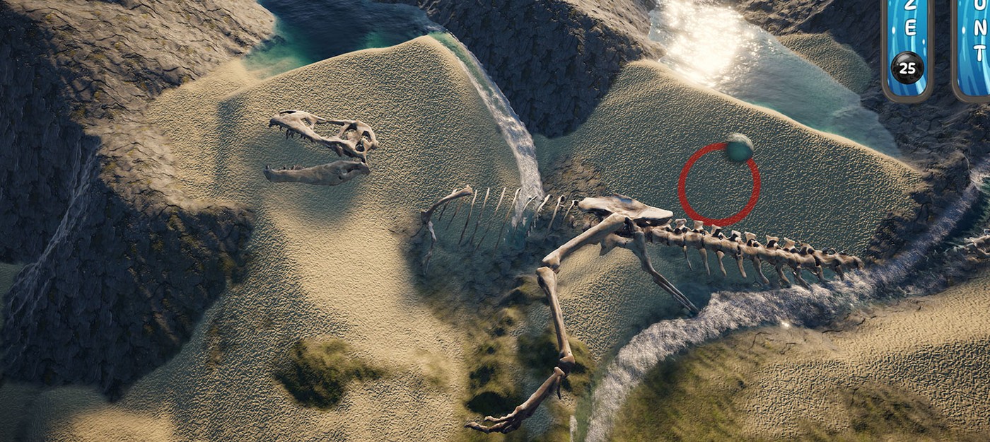 Займитесь раскопками скелета динозавра с помощью гидравлической эрозии прямо в браузере