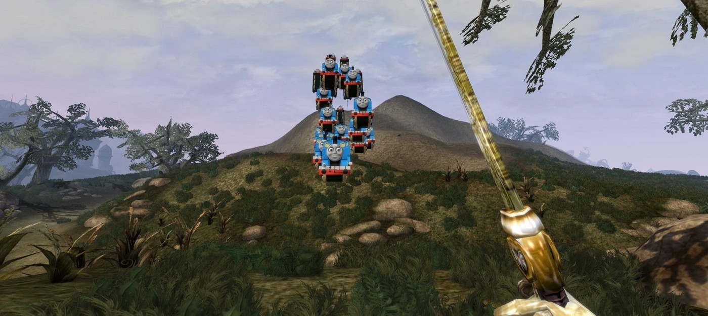 Создатель мода с паровозиком Томасом для Skyrim выпустил похожий мод для Morrowind, потому что ему плевать на угрозы со стороны юристов компании Mattel