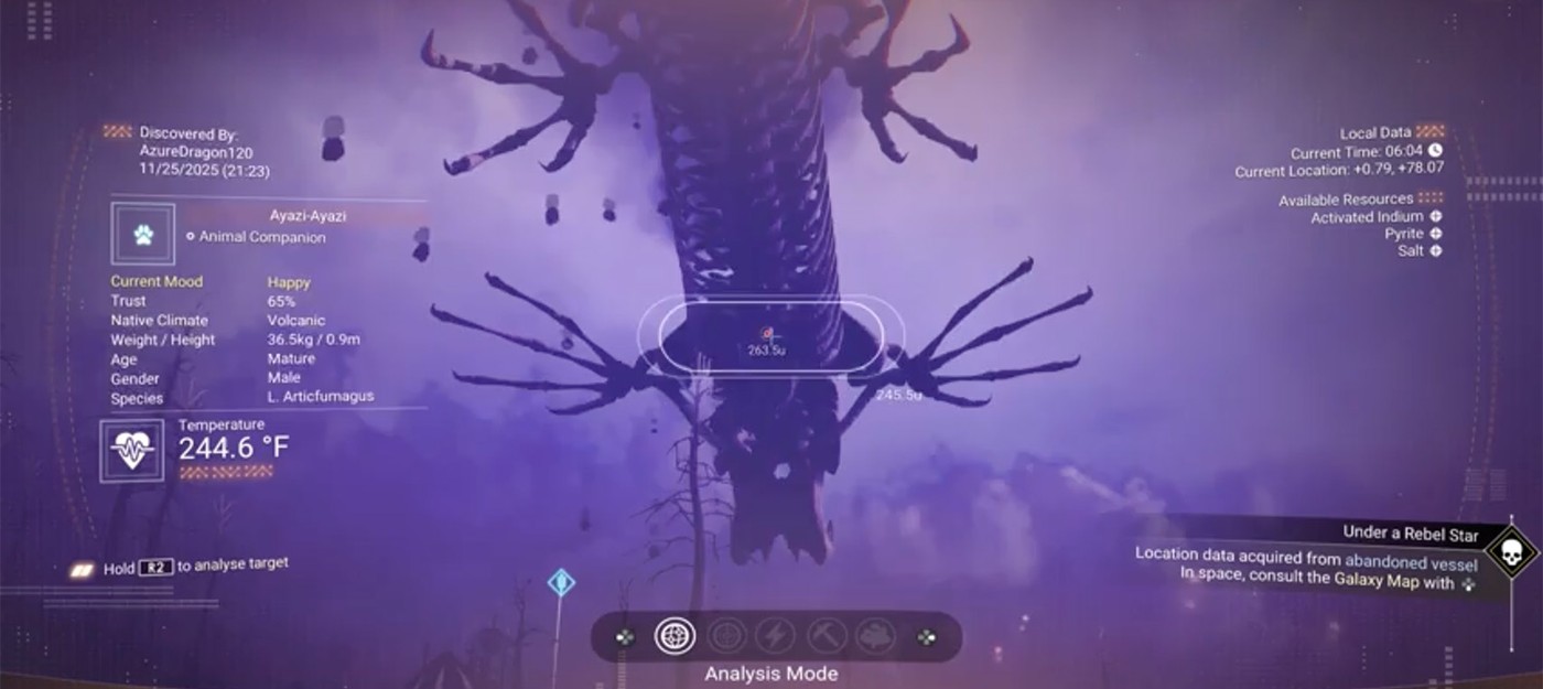 Игрок No Man's Sky нашел планету-Ад с гигантскими червями-скелетами