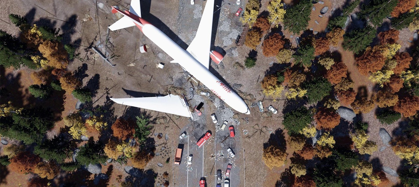 Игрок Cities Skylines превратил шоссе в жуткую картину постапокалипсиса с разбившимся лайнером