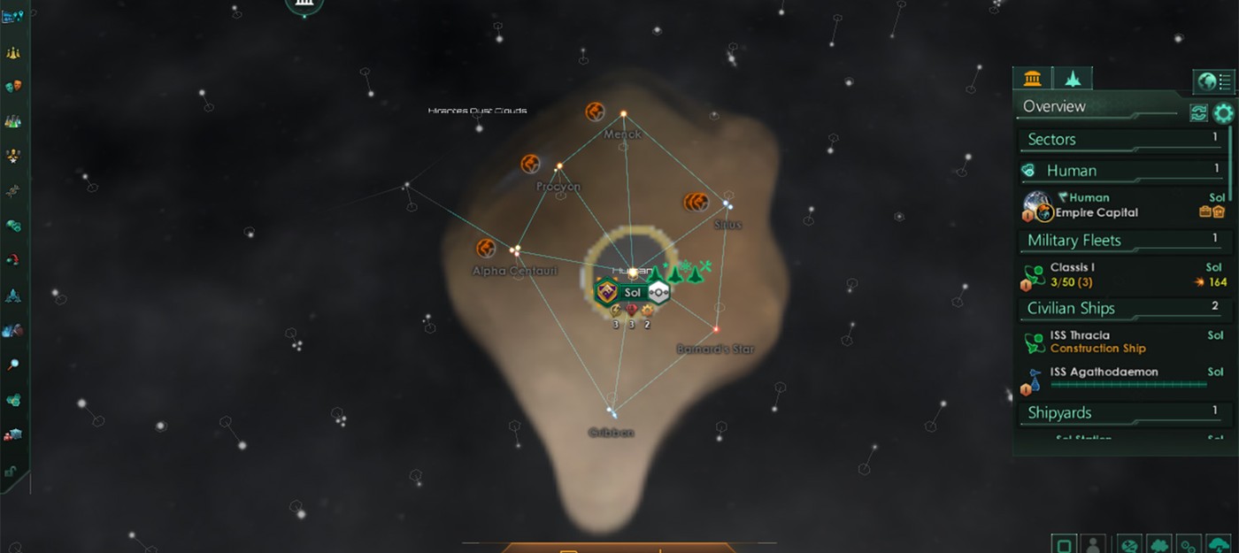 Фанат Stellaris похвастался идеальным стартом – с четырьмя планетарными системами за "бутылочным горлышком"