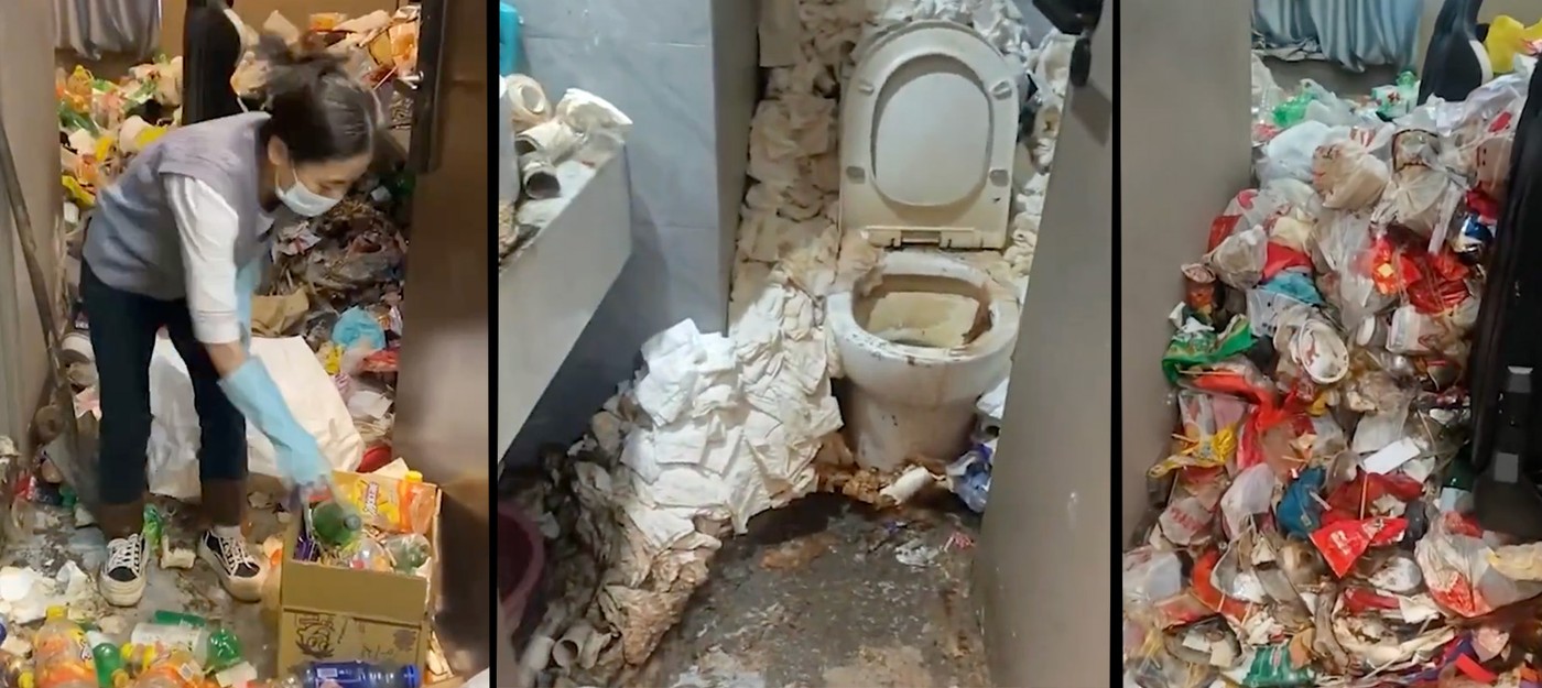 Китайский киберспортсмен превратил гостиничный номер в жуткую свалку за два года проживания