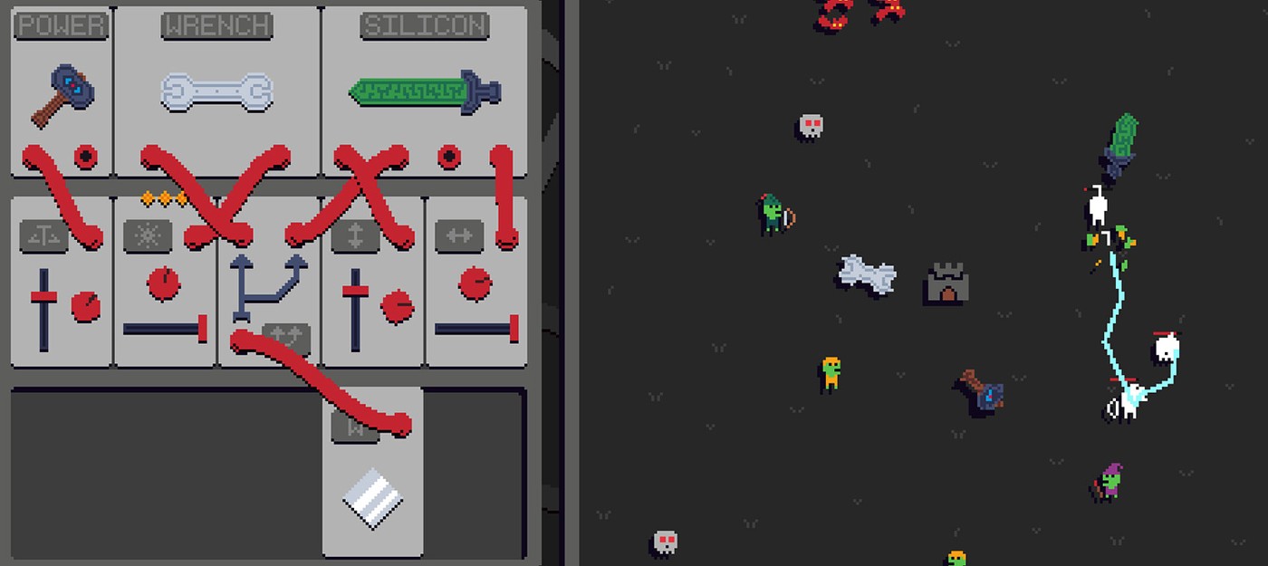 Рогалик Wireworks предлагает защищать базу с помощью модульной доски и проводов