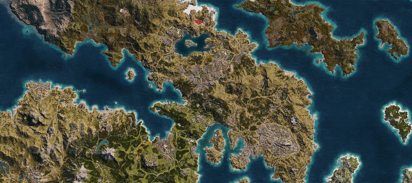 Разработчик показал карту Греции из Assassin's Creed: Odyssey в браузере с текстурой 32K