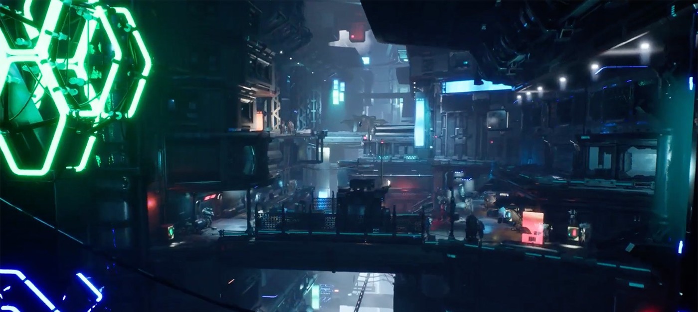 Многоуровневый киберпанковый город на видео из Project Blackbird – отменённой Microsoft MMO