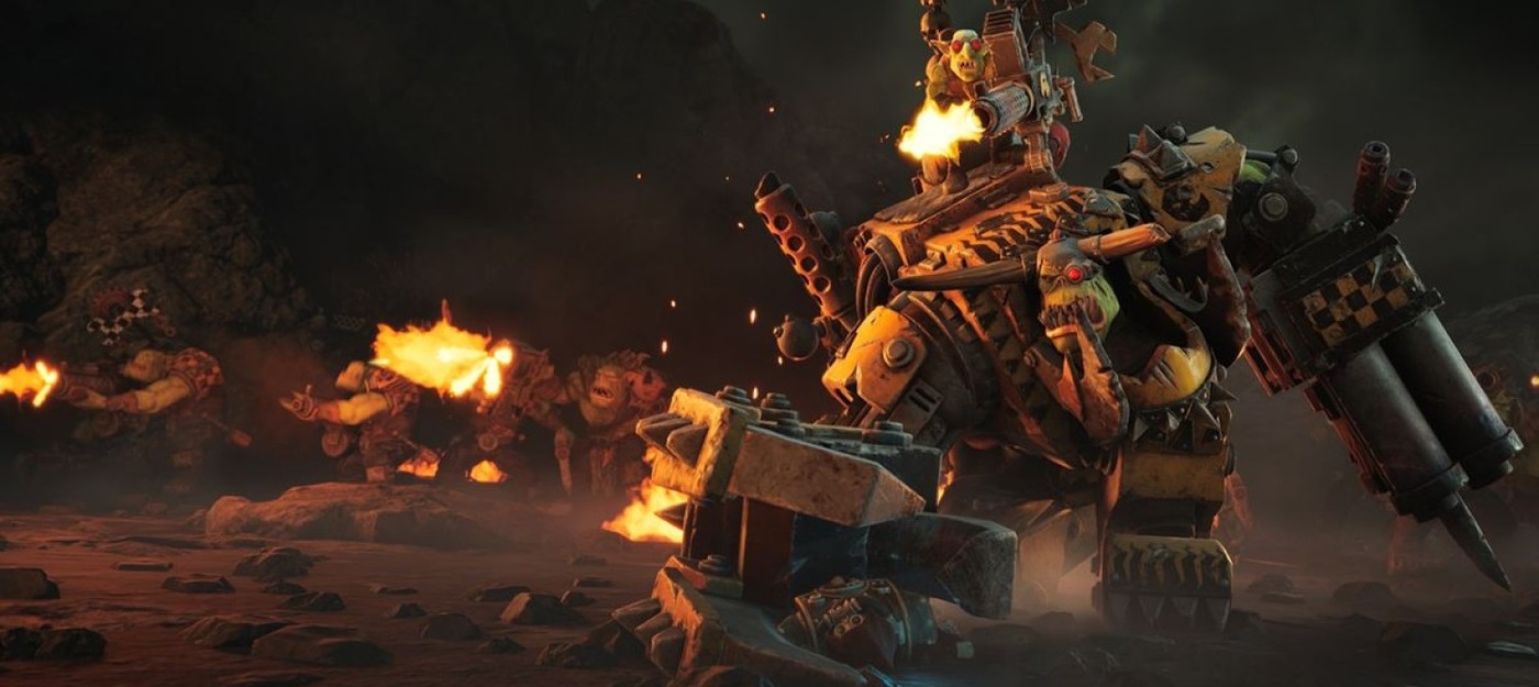 Конфликт между варбоссами и разные юниты в превью и геймплее кампании орков Warhammer 40,000: Dawn of War 4