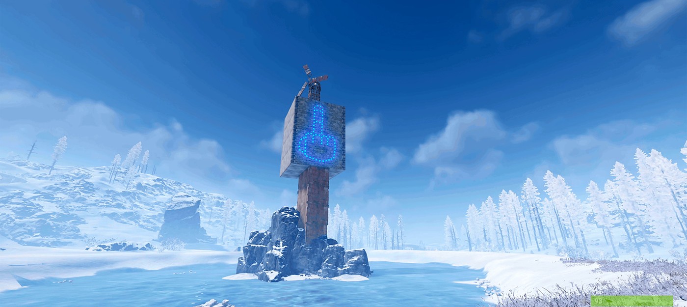 Игрок в Rust попрощался с соседями по серверу гигантским светящимся средним пальцем
