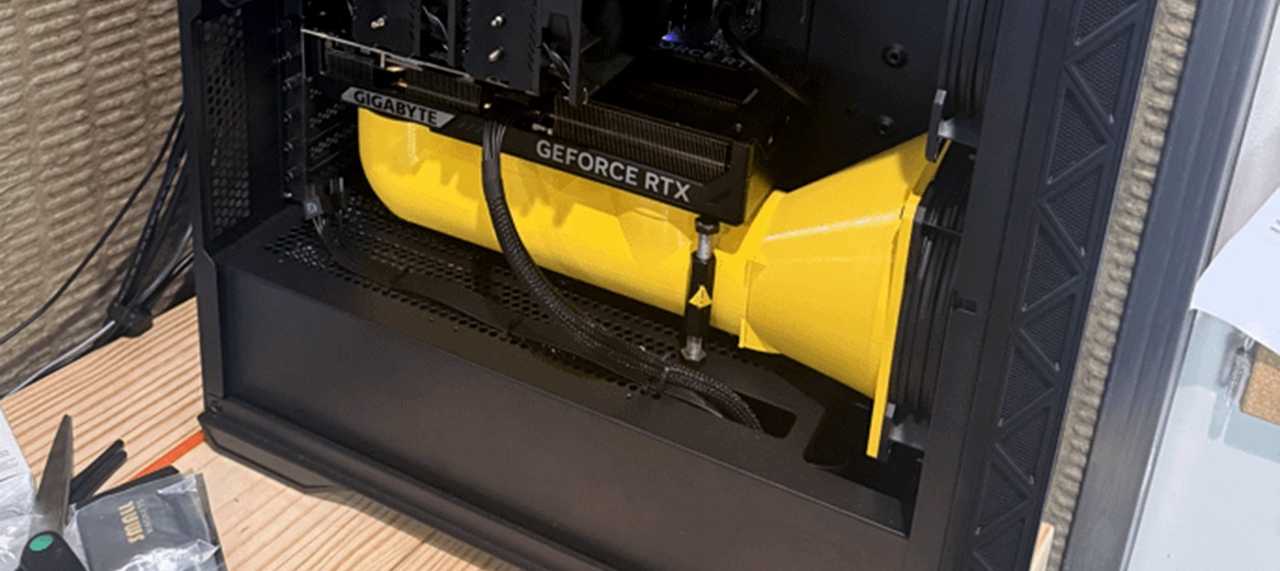 Геймер напечатал на 3D-принтере воздуховод для видеокарты – и он почти ничего не делает, но выглядит стильно