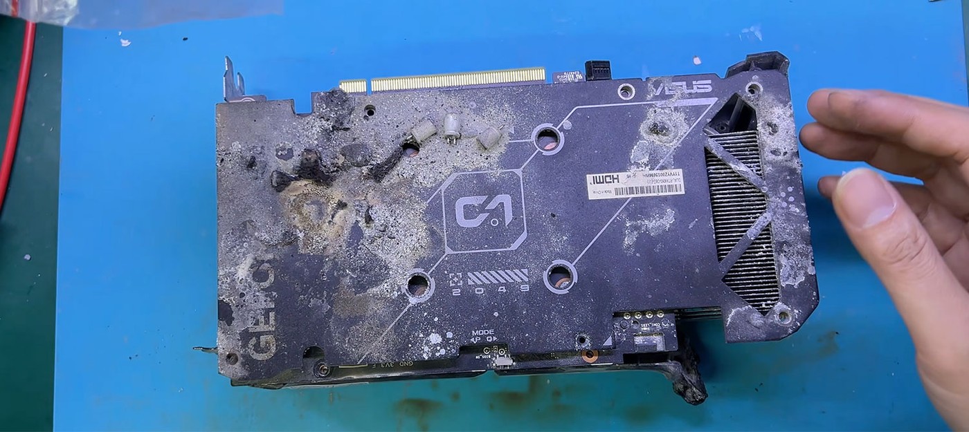 Видеокарта RTX 4060 пережила пожар в доме и заработала после чистки и замены кулера