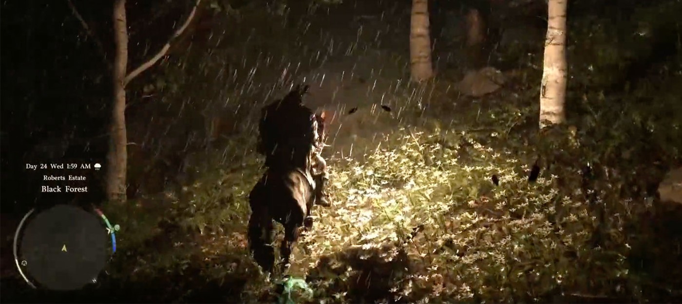 Игрок Crimson Desert показал путешествие по ночному лесу в разгар ливня – зрелище редкое и невероятно атмосферное