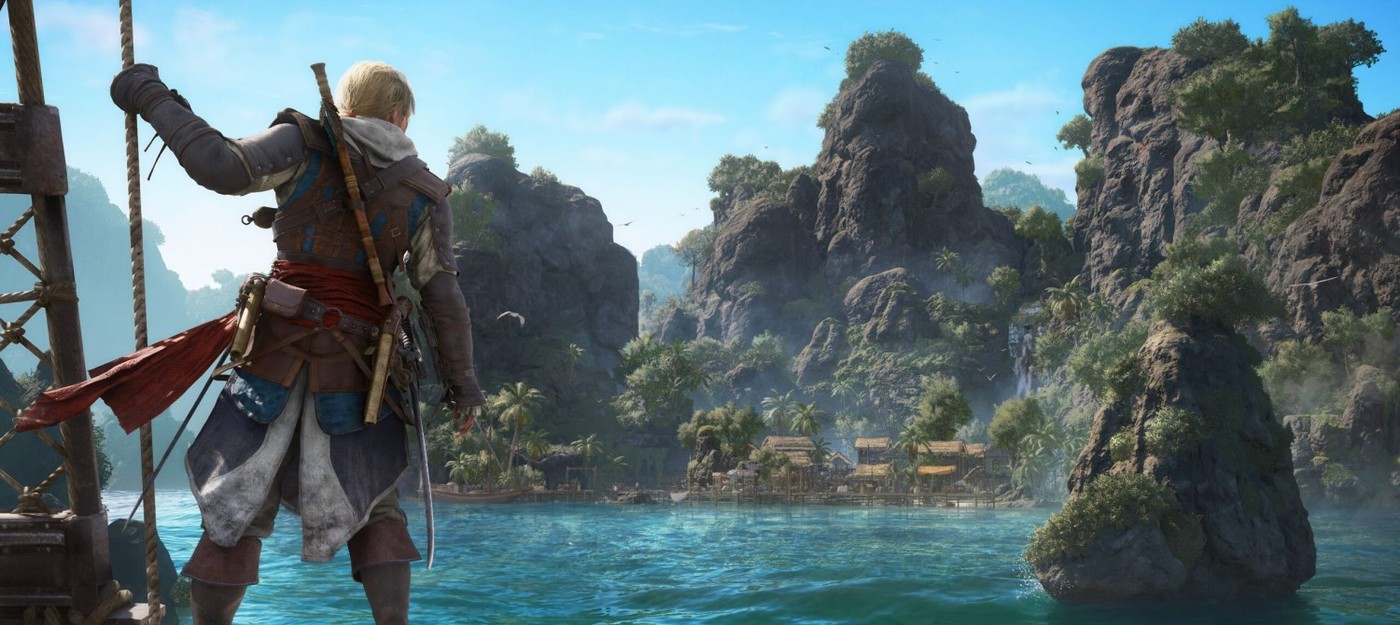 Акула и красивый подводный мир в геймплее ремейка Assassin's Creed Black Flag Resynced