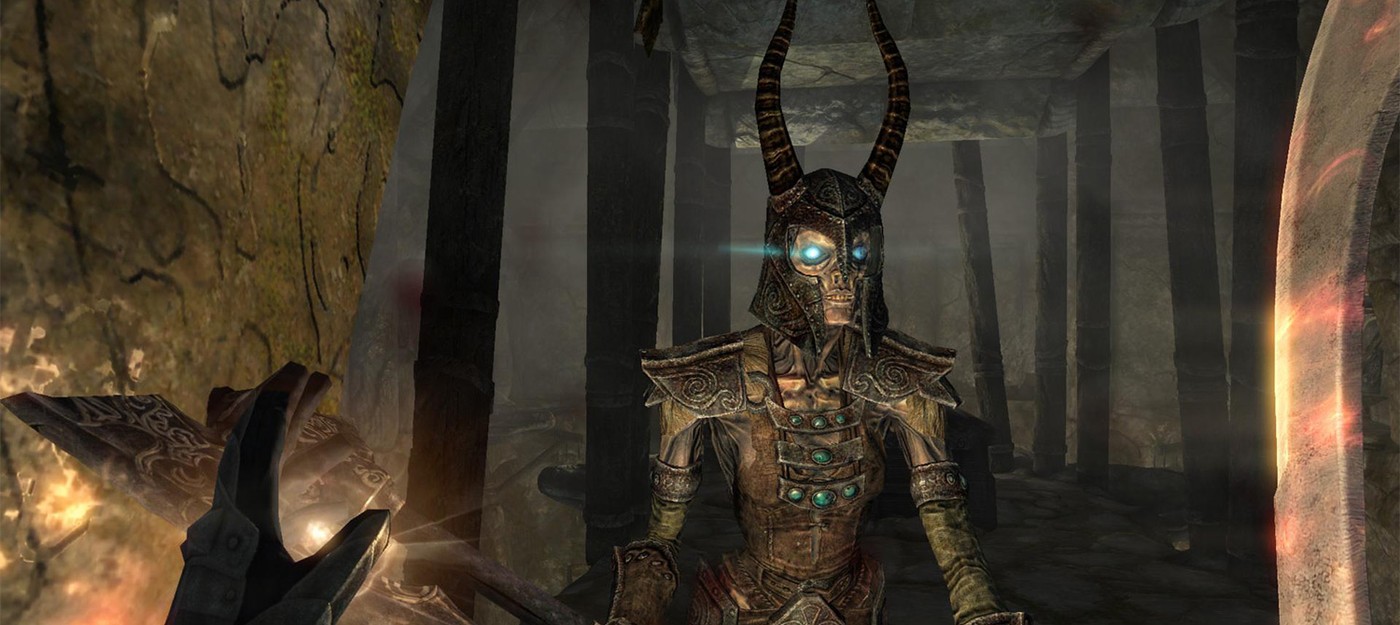 Игрок Skyrim стал свидетелем одной из самых комичных смертей – драугра-военачальника раздавила крышка саркофага