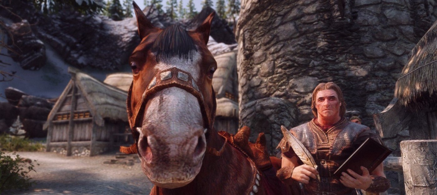 В Skyrim светлячок похитил коня Тёмного Братства и улетел с ним