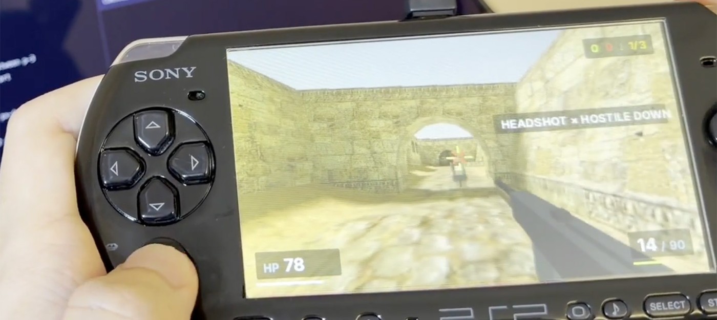 Энтузиаст запустил клон Counter-Strike на оригинальной PSP в 60 FPS с собственным движком на Rust