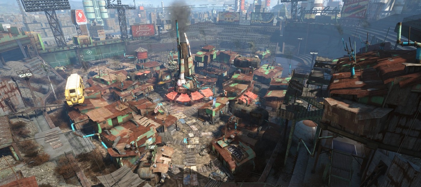 Фанат сравнил Даймонд-сити из Fallout 4 с реальным стадионом и был удивлён точностью и вниманием к деталям