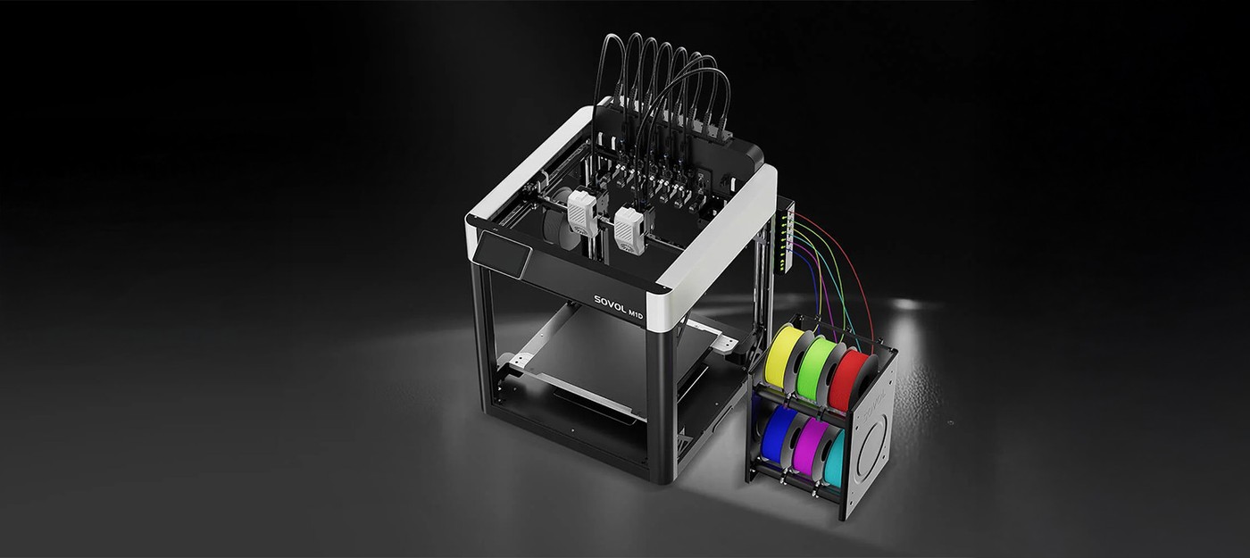 Sovol M1D – первый открытый 3D-принтер IDEX с 7 сменными головками и переключением за 5 секунд