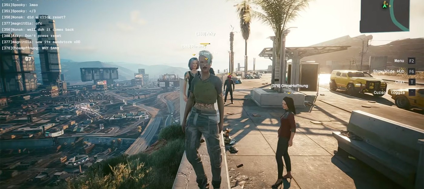 Мультиплеерный мод CYBERMP для Cyberpunk 2077 показал новое видео с рекордными 66 игроками