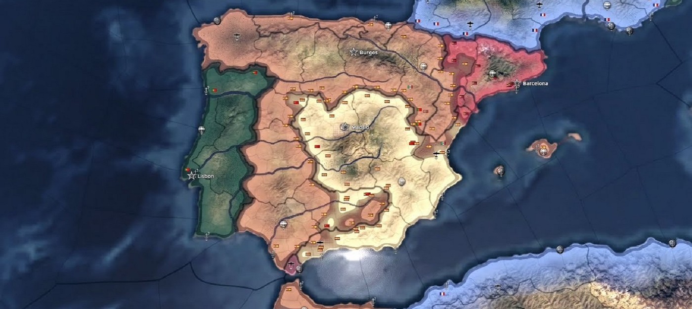 Игрок в Hearts of Iron 4 чуть не сошёл с ума, наблюдая за ежесекундно меняющимся состоянием снабжения в Испании