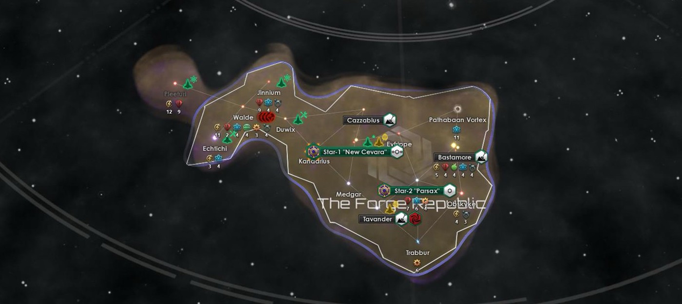 Игрок Stellaris оказался запертым в небольшом регионе без выхода к галактике, но с одной червоточиной
