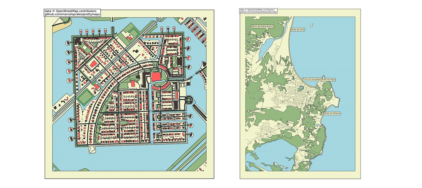 В открытом доступе появилась библиотека prettymaps, превращающая любой район в постер
