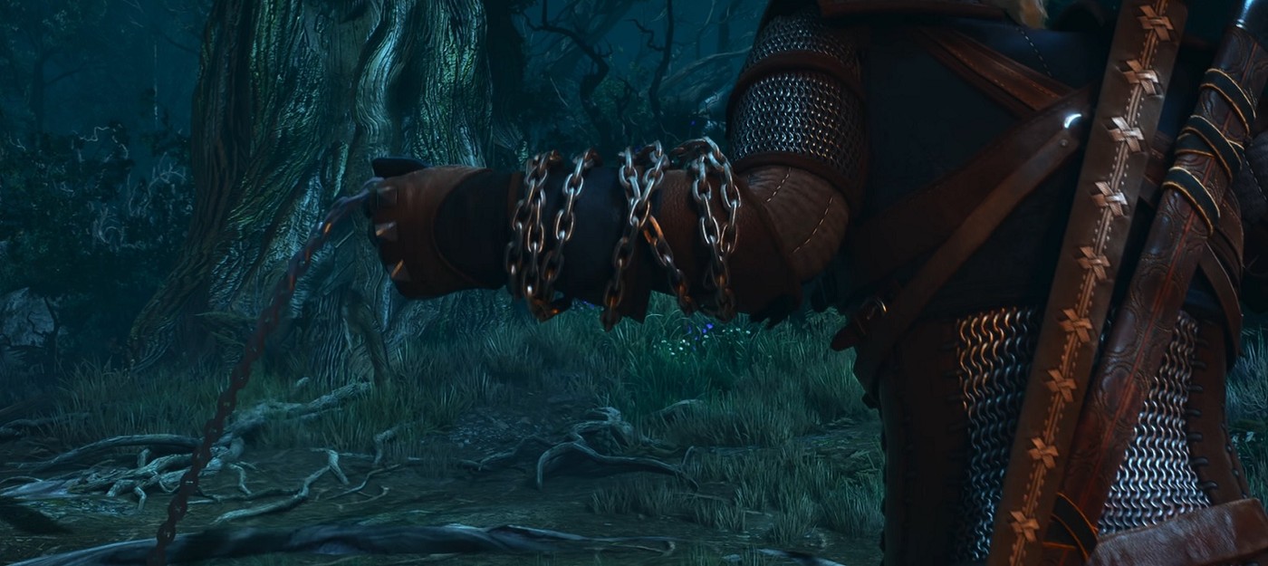 В новом дополнении для The Witcher 3 впервые появится каноничное оружие Геральта из книг – серебряная цепь