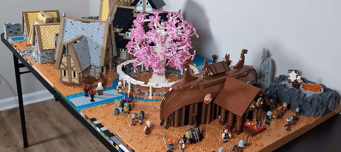 Ютубер создал точную копию Вайтрана из Skyrim при помощи 80 000 деталей LEGO