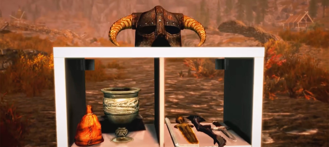 IKEA добавила в Skyrim шкаф Kallax с голосом Мэтта Берри – компаньон носит вещи и вызывается Криком