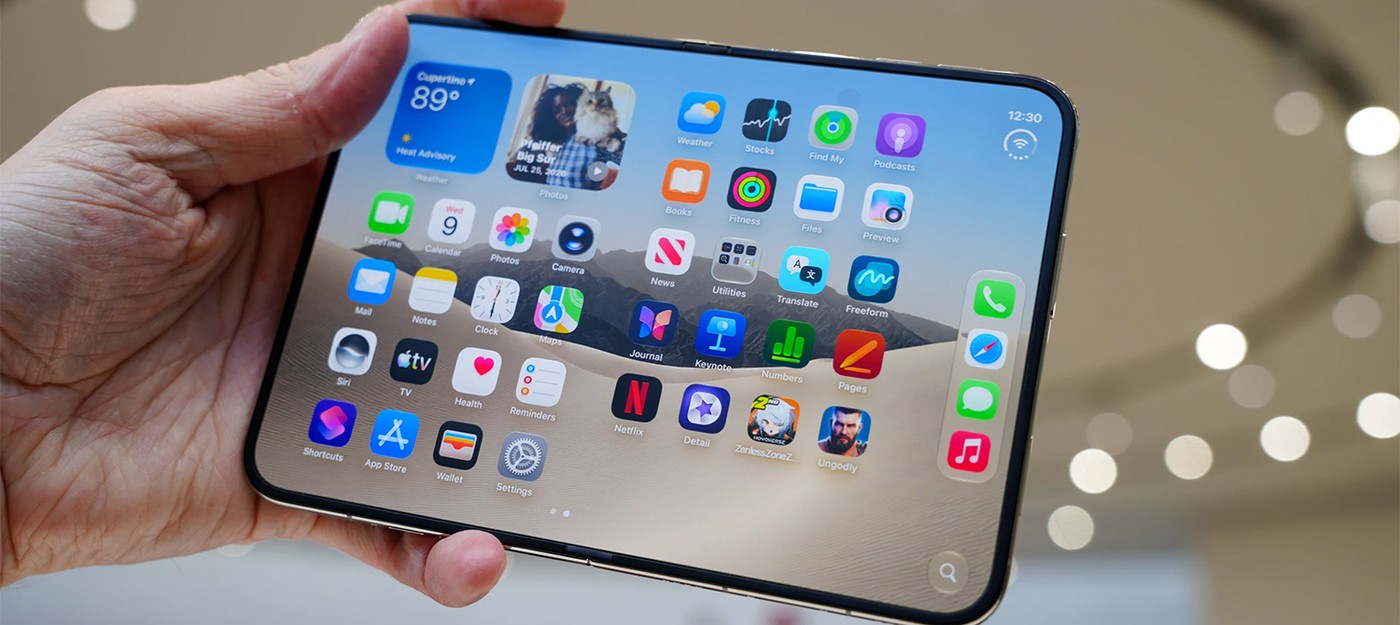 Впечатления от iPhone Duo вживую – 7,6-дюймовый экран, камера под дисплеем и складка в центре