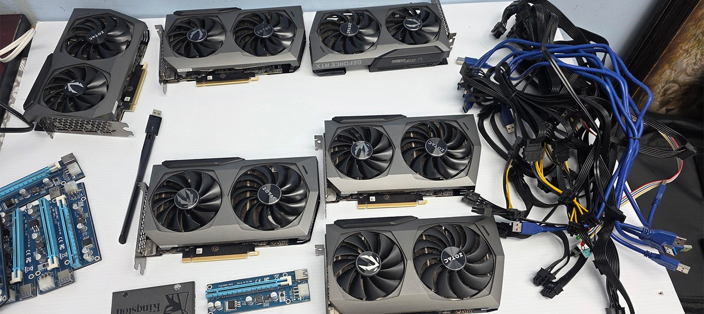 12 видеокарт RTX 3070 из майнинговых ферм нашлись в подвале спустя годы простоя