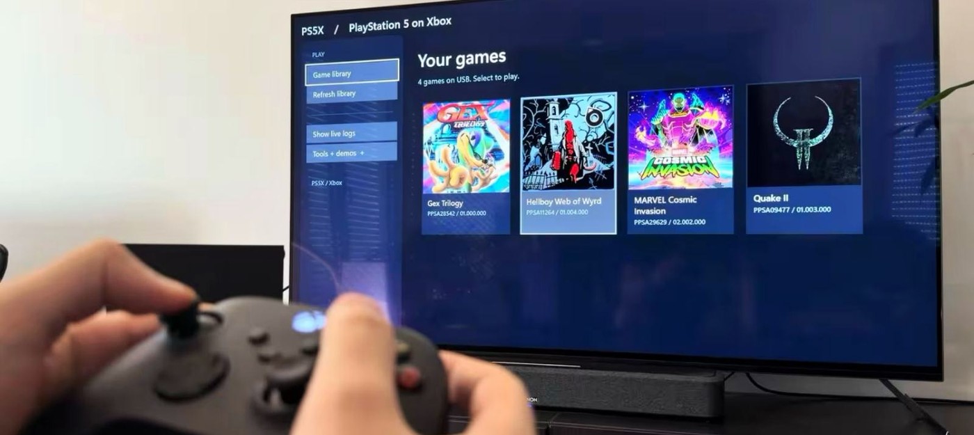 Энтузиаст запустил PS5-игры на Xbox Series X через эмулятор PS5X