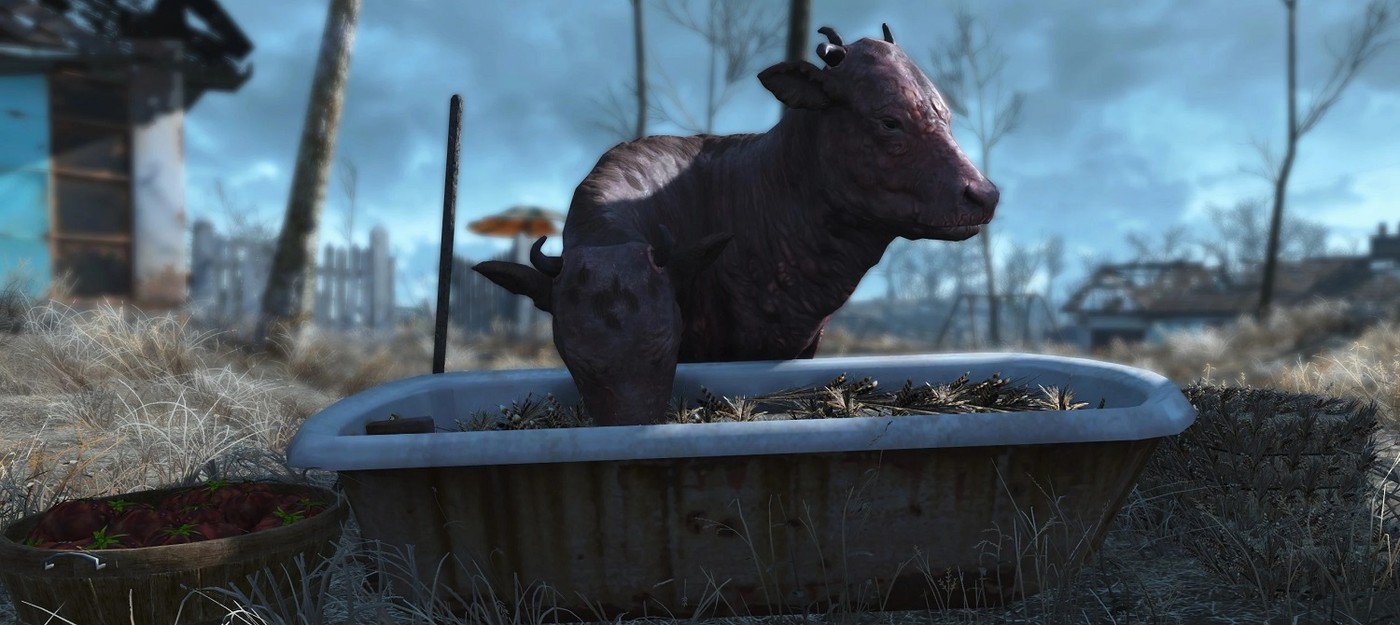 Игрок в Fallout 4 поделился абсурдной смертью – он споткнулся о труп брамина, пока толкал автомобиль в поселение