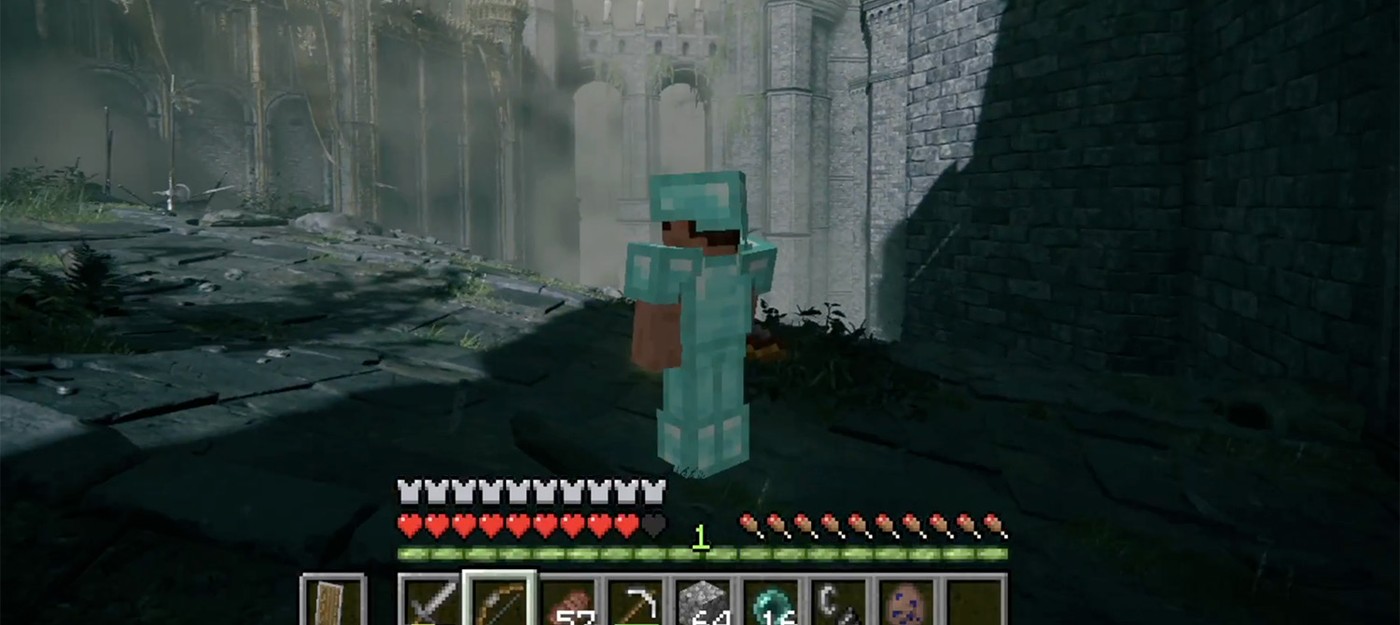 Художник перенёс Minecraft в Elden Ring – 1600 предметов, рабочий редстоун и творческий режим