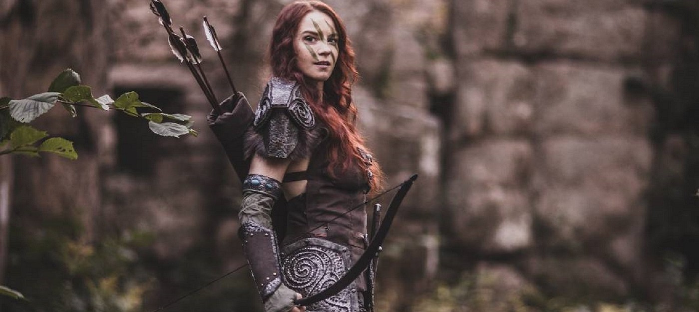Польская фанатка The Elder Scrolls похвасталась косплеем на Эйлу Охотницу из Skyrim, снятым в реальных средневековых руинах