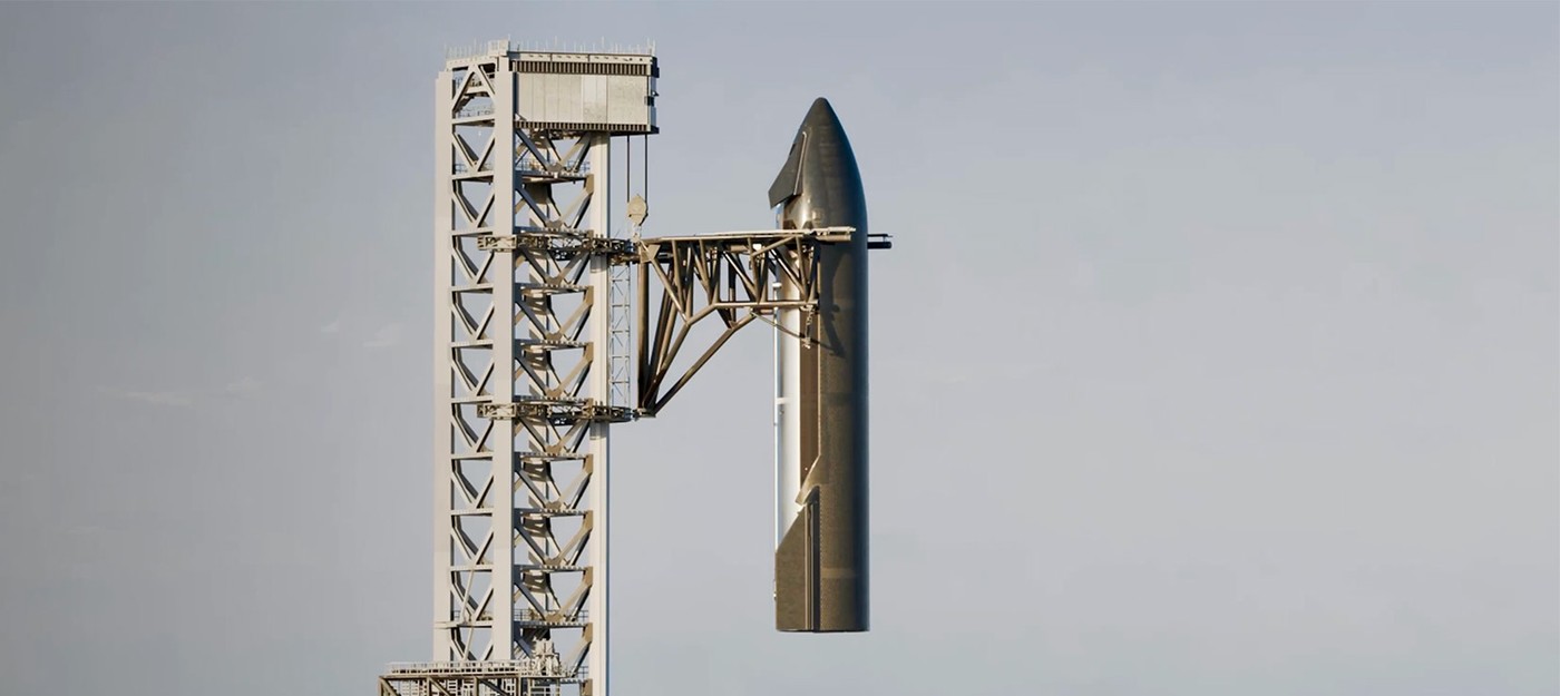 SpaceX впервые попробует поймать обе ступени Starship башней