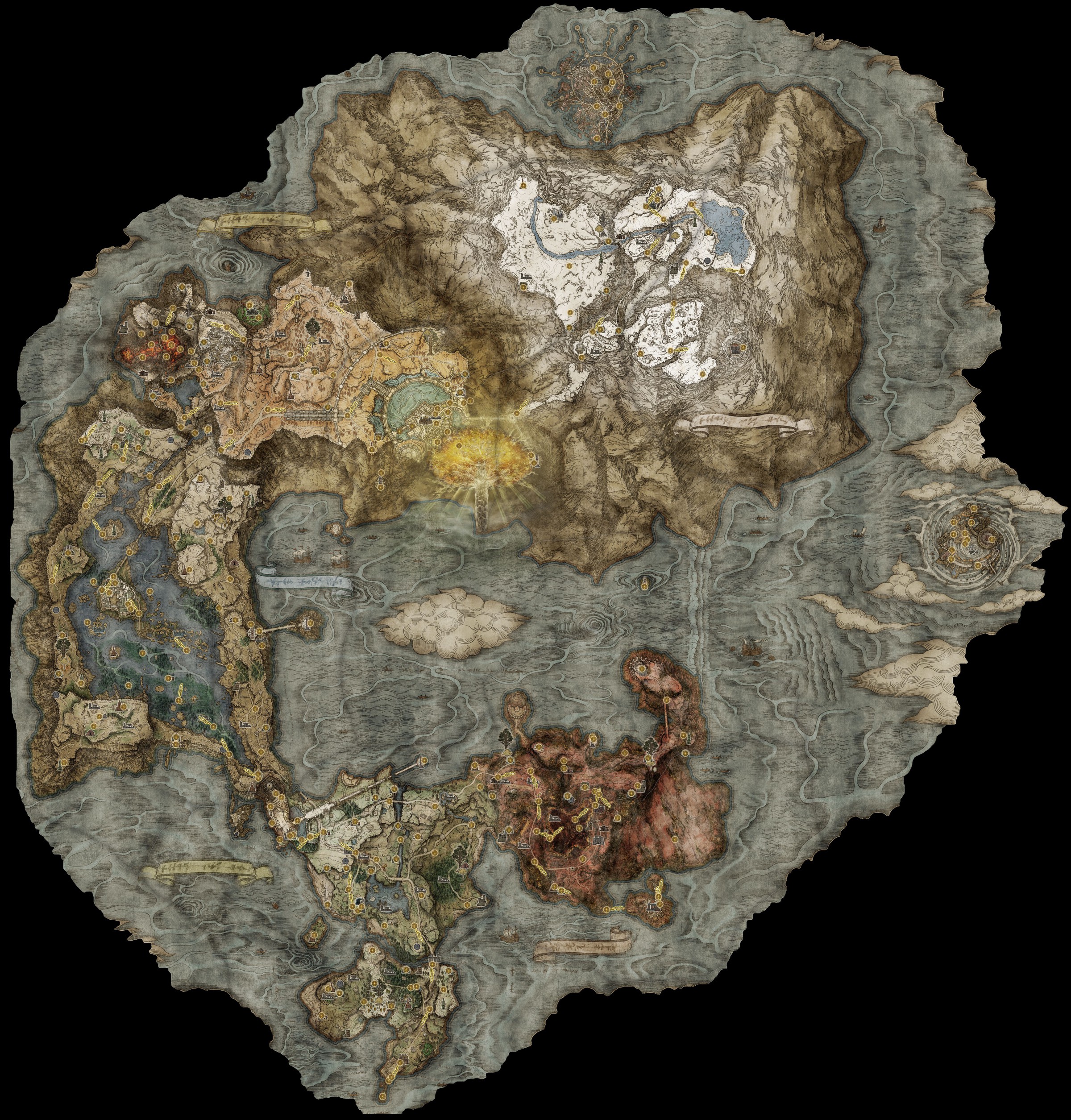 An Elden Ring fan shared a high-quality map of the game | Esports chimp