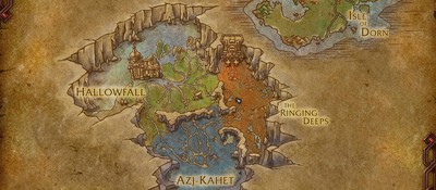 Blizzard раскрыла карту мира WoW: The War Within