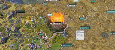 Игрок Civilization 6 сбросил ядерные бомбы на собственные города и районы, чтобы не допустить религиозного поражения