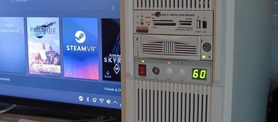 Энтузиаст собрал современный ПК в олдскульном корпусе с кнопкой Turbo и цифровым табло
