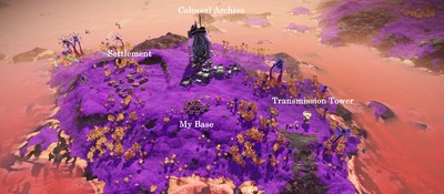 Игрок в No Man's Sky похвастался найденным уютным островом, на котором игра сгенерировала поселение и несколько точек интереса