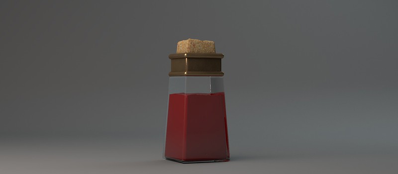 Short: Бутылки с лечебным зельем в 3D